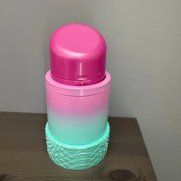 Pink to Mint Ombre Insulated Water Bottle with Textured Base - Picture 2 of 3